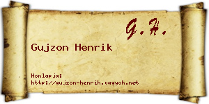 Gujzon Henrik névjegykártya